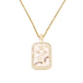 Çelik Kolye, Altın Kaplama Yay Burcu Çelik Kadın Kolye K-101 thumbnail 1