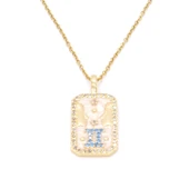 Çelik Kolye, Altın Kaplama İkizler Burç Kadın Kolye K-110 thumbnail 1