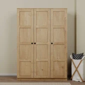 Lucas 3 Kapılı Yüklük, Yorgan, Yastık Dolabı - Safir Meşe - 1