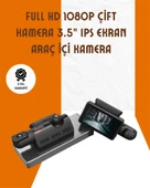 Araç İçi ve Ön Kameralı 3 İnç IPS Ekranlı Full HD Güvenlik Kamerası thumbnail 1