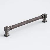 Talas Soft Füme Renk Metal Kulp 320 mm Tırtıklı Kulpları Mobilya Çekmece Dolap Kapak Kulpu Dayanıklı thumbnail 1