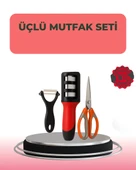 3 Parçalı Çok Fonksiyonlu Mutfak Makas Seti – Paslanmaz Çelik, Ergonomik Tasarım thumbnail 1