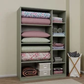 Lucas 3 Kapılı Yüklük, Yorgan, Yastık Dolabı - Yeşil - 3