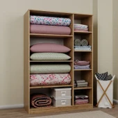 Lucas 3 Kapılı Yüklük, Yorgan, Yastık Dolabı - Safir Meşe - 4