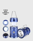 Güneş Enerjili Kızaklı Şarjlı Büyük Boy Kamp Feneri – USB Çıkışlı, Katlanabilir, Çok Fonksiyonlu thumbnail 3