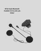 BT22 Kask Bluetooth Kulaklık 5.0 – Suya Dayanıklı, Gürültü Önleyici, Uzun Pil Ömürlü thumbnail 5