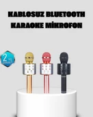 Taşınabilir Karaoke Mikrofon – Bluetooth, USB ve AUX Girişli thumbnail 1