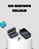 3500 mAh Şarj Kutulu Bluetooth 5.1 Kablosuz Kulaklık – Dokunmatik, Suya Dayanıklı - 1