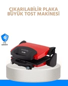 Çıkarılabilir Plakalı 2000W Tost Makinesi – Termostatlı, Kolay Temizlenir thumbnail 1