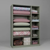 Lucas 3 Kapılı Yüklük, Yorgan, Yastık Dolabı - Yeşil - 8