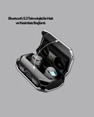 Bluetooth 5.3 Teknolojili Kablosuz Kulaklık – Anında Bağlantı, Kesintisiz Ses, Yüksek Performans - 5