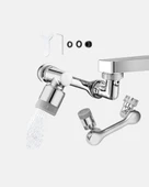 1080 Derece Musluk Aparatı – Tüm Lavabolara Uygun Esnek Başlık ve Su Akış Kontrolü thumbnail 5