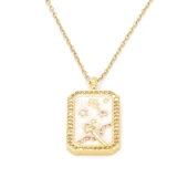 Çelik Kolye, Altın Kaplama Yay Burcu Çelik Kadın Kolye K-102 thumbnail 1