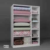 Lucas 3 Kapılı Yüklük, Yorgan, Yastık Dolabı - Mat Beyaz - 7