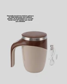 Paslanmaz Çelik Şarjlı Karıştırma Kupa – Otomatik Manyetik Blender Fincan - 5