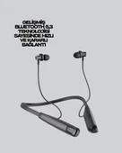 Y12 Bluetooth Boyun Bantlı Kulaklık – 100 Saat Pil, Bluetooth 5.3, Dokunmatik Kontrol - 5