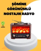Taşınabilir Şömine Görünümlü Bluetooth Hoparlör – Solar Şarjlı, Alev Işıklı, 7W Ses thumbnail 1