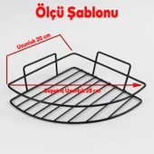 Tek Katlı Duş Şampuanlık Banyo Rafı Metal Şampuan ve Aksesuar Düzenleyici Vidalı Montaj Siyah Renk thumbnail 4