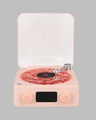 Retro Bluetooth Hoparlör PEMBE thumbnail 5