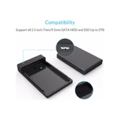 2588US3 Harici USB 3.0 Siyah Harddisk Kutusu 2588US3-BK thumbnail 6