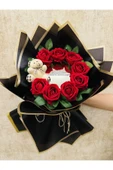 Şans çiçek hediyelik & dekorasyon Ayna buketi kırmızı renk - 1