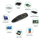 G10 Android-Windows-Linux-TV Box-Mac OS Uyumlu 2.4 Ghz Ses Komutlu Wireless Air Mouse Uzaktan Kumanda thumbnail 2
