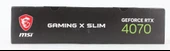 MSI RTX 4070 Gaming X Slim 12G 192 Bit GDDR6X 12 GB Ekran Kartı thumbnail 3