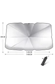 Shurima Marketing Geely Uyumlu Ön Cam Güneşliği, Katlanabilir Şemsiye Tipi (140 x 79 CM) thumbnail 2