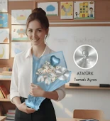 Öğretmen'e Hediye: Atatürk Temalı Aynalı Kalpli Balonlu 7’li Mavi Ayıcık Buketi-24 Kasım Öğretmenler Günü Hediyesi thumbnail 1