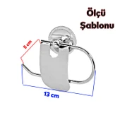 Yapışkanlı Metal Tuvalet Kağıtlık Aparat Kapalı WC Kağıt Standı Bez Havluluk Paslanmaz Sağlam Krom thumbnail 4