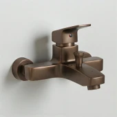 Premium Bronz 0250BR Aç Kapa Banyo Bataryası Duvar Tipi Modern Sıcak Soğuk Ayarlı Armatür thumbnail 1