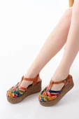 684-02 Multi Ortopedik Hakiki Deri Dolgu Kadın Sandalet - kopya thumbnail 1
