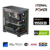 ETERNAL POWER RYZEN 9 9950X3D 64G DDR5 1TB M.2 RTX4060Tİ B650 WIFI 750W 240M thumbnail 1