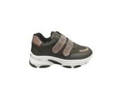 Ventes 928315Z 5 cm Topuk Boyu Ortopedik Bantlı Günlük Kadın Simli Sneaker Ayakkabı - 5