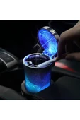 SZ MASTER Araba renkli led ışıklı dekoratif küllük araç içi bardak küllük ofis ev küllük - 1