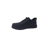 Zerhan 275 Erkek Siyah Hakiki Deri Lastik Bağcıklı Kauçuk Taban Casual Ayakkabı thumbnail 3