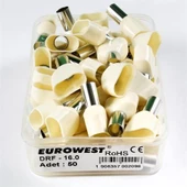 Eurowest 2x16,00mm Bej Çift Girişli İzoleli Yüksük ( 1 Kutu 50 Adet ) thumbnail 1