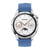 Sneezy Huawei Watch Gt4 46mm İle Uyumlu 22mm Metal Klips Solo Fiberlink Örgü Kordon  Mavi Açık thumbnail 4