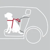 Trixie Köpek Emniyet Kemeri ve Göğüs Tasması 40-55cm 17mm Siyah S-M thumbnail 4