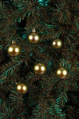 Waldern 6lı Yılbaşı Çam Ağacı Topu 4cm Gold thumbnail 1