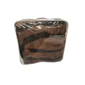 Aksu Safari Çift Kişilik Ultra Yumuşak Embos Vizon Battaniye (200x240)-Leopar Koyu Kahve Siyah thumbnail 3