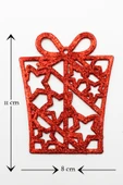 3lü Hediye Paketi Gold-Gümüş-Kırmızı Yılbaşı Çam Ağacı Süsü 11*8CM thumbnail 2