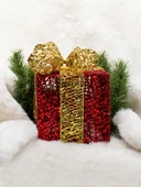 Waldern Yılbaşı Çam Ağacı Hediye Paketi Küçük Boy Kırmızı-Altın thumbnail 4