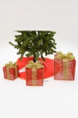 Waldern Yılbaşı Çam Ağacı Hediye Paketi Büyük Boy Kırmızı-Altın thumbnail 3