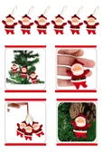Waldern Yılbaşı Çam Ağacı Süsü Noel Baba 6'lı thumbnail 6