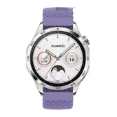 Sneezy Huawei Watch Gt4 46mm İle Uyumlu 22mm Metal Klips Solo Fiberlink Örgü Kordon  Lila thumbnail 4