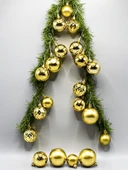 Waldern 20li Karışık Desenli Yılbaşı Süsü Gold Cici Top thumbnail 3