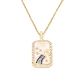 Çelik Kolye, Altın Kaplama Kova Burcu Kadın Kolye K-114 thumbnail 1