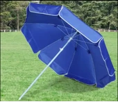 Plaj Bahçe Balkon Şemsiyesi Fiber Tel 2 Metre  Mavi Plaj Şemsiyesi thumbnail 1