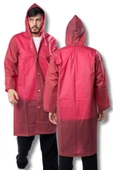 Kadın Erkek Yağmurluk Kapüşonlu Çıtçıtlı Eva Bordo Yağmurluk Bymmrc881r07 thumbnail 4